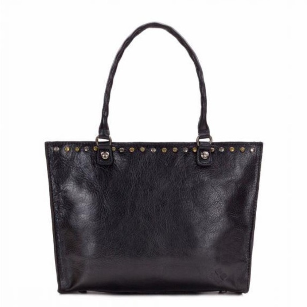PATRICIA NASH Italian Leather Zancona Black Tote/Purse